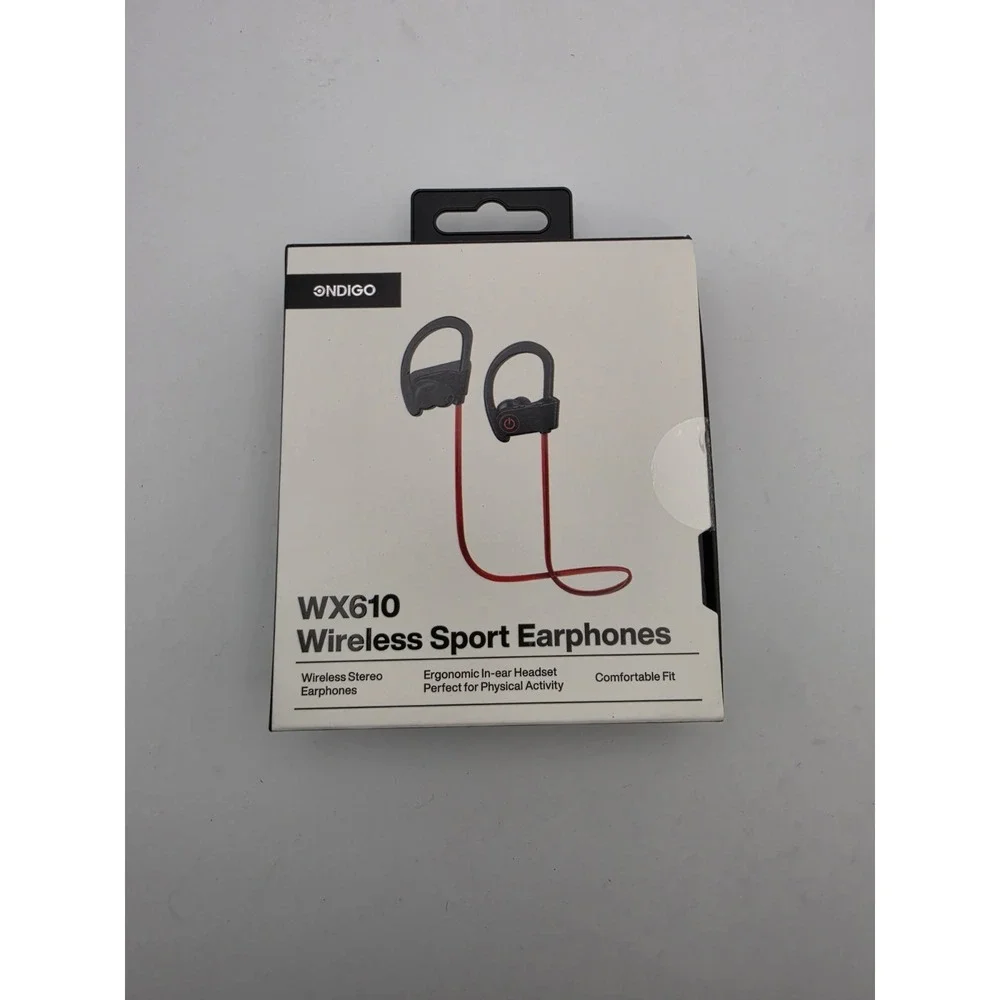 Ondigo WX610 Wireless Bluetooth Sport Earbuds W/Microphone Waterproof Black-Blue